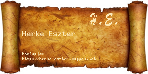 Herke Eszter névjegykártya